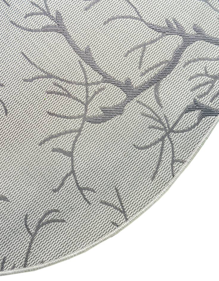 Detail image of 6' x 6'  Washable Botanical Indoor / Outdoor Round Rug