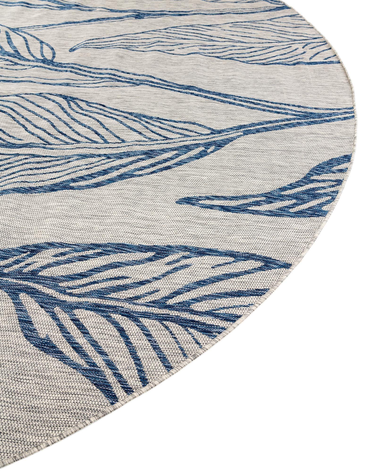10' 8 x 10' 8 Easy-Clean Botanical Indoor / Outdoor Round Rug