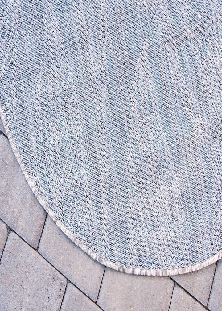 4' x 4' Easy-Clean Botanical Indoor / Outdoor Round Rug