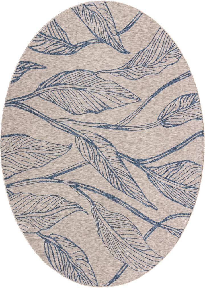 10' 8 x 10' 8 Easy-Clean Botanical Indoor / Outdoor Round Rug