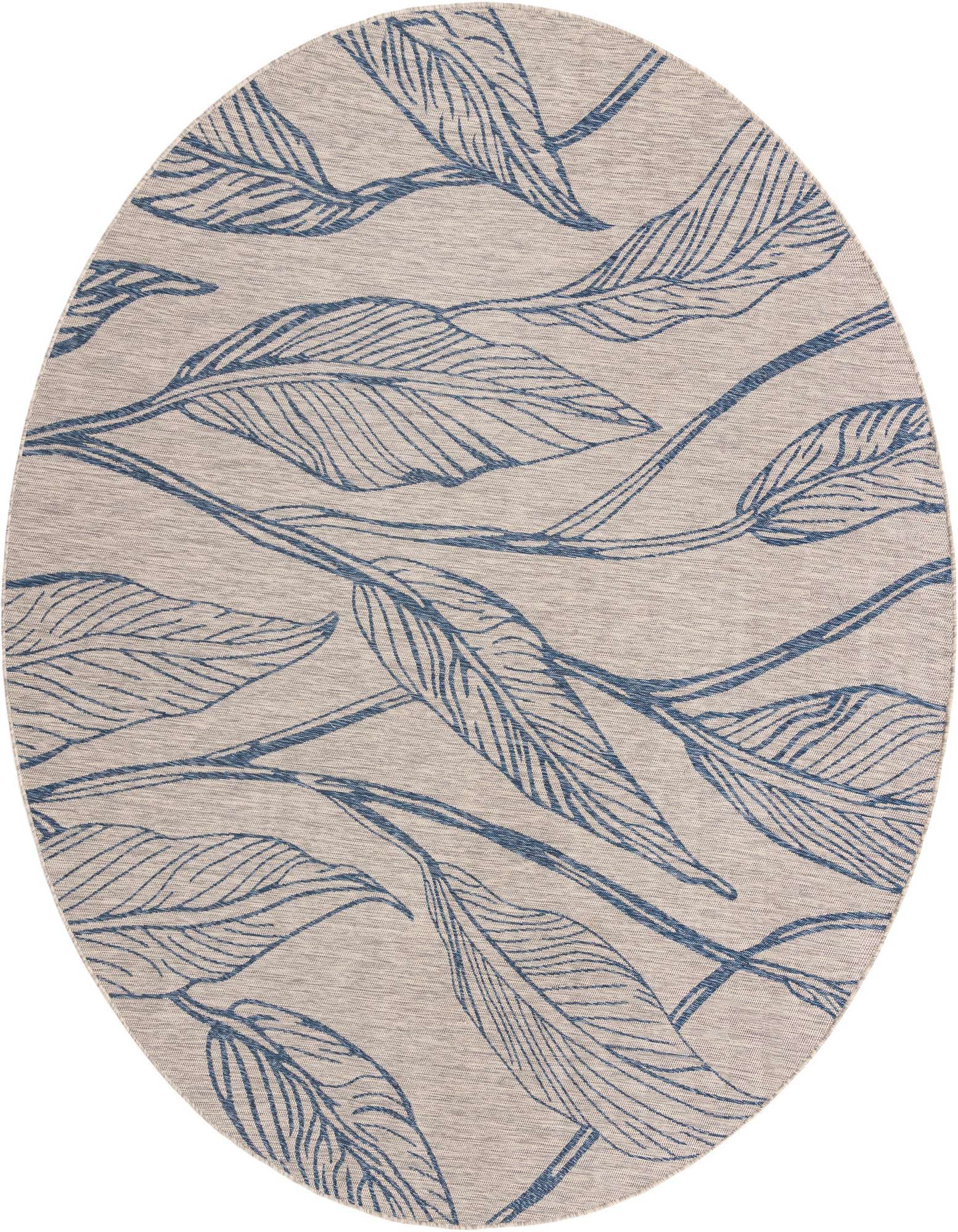 10' 8 x 10' 8 Easy-Clean Botanical Indoor / Outdoor Round Rug