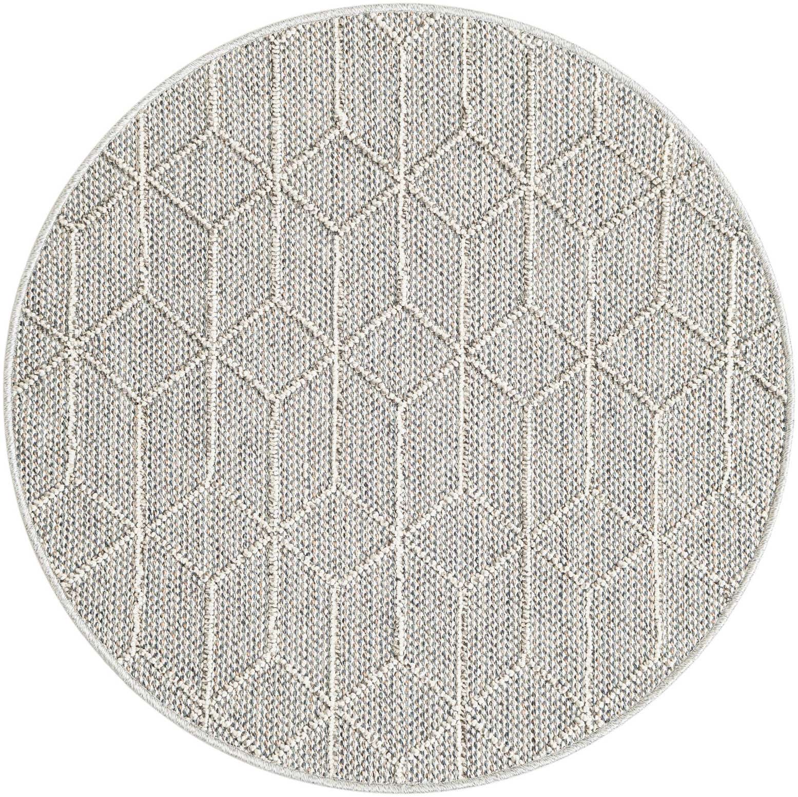 3' 1 x 3' 1 Easy-Clean Lattice Indoor / Outdoor Round Rug