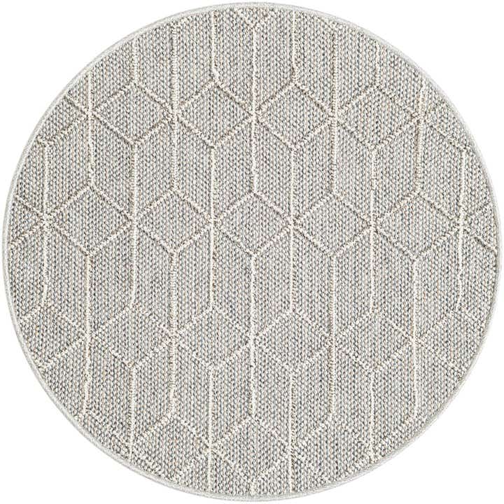 3' 1 x 3' 1 Easy-Clean Lattice Indoor / Outdoor Round Rug