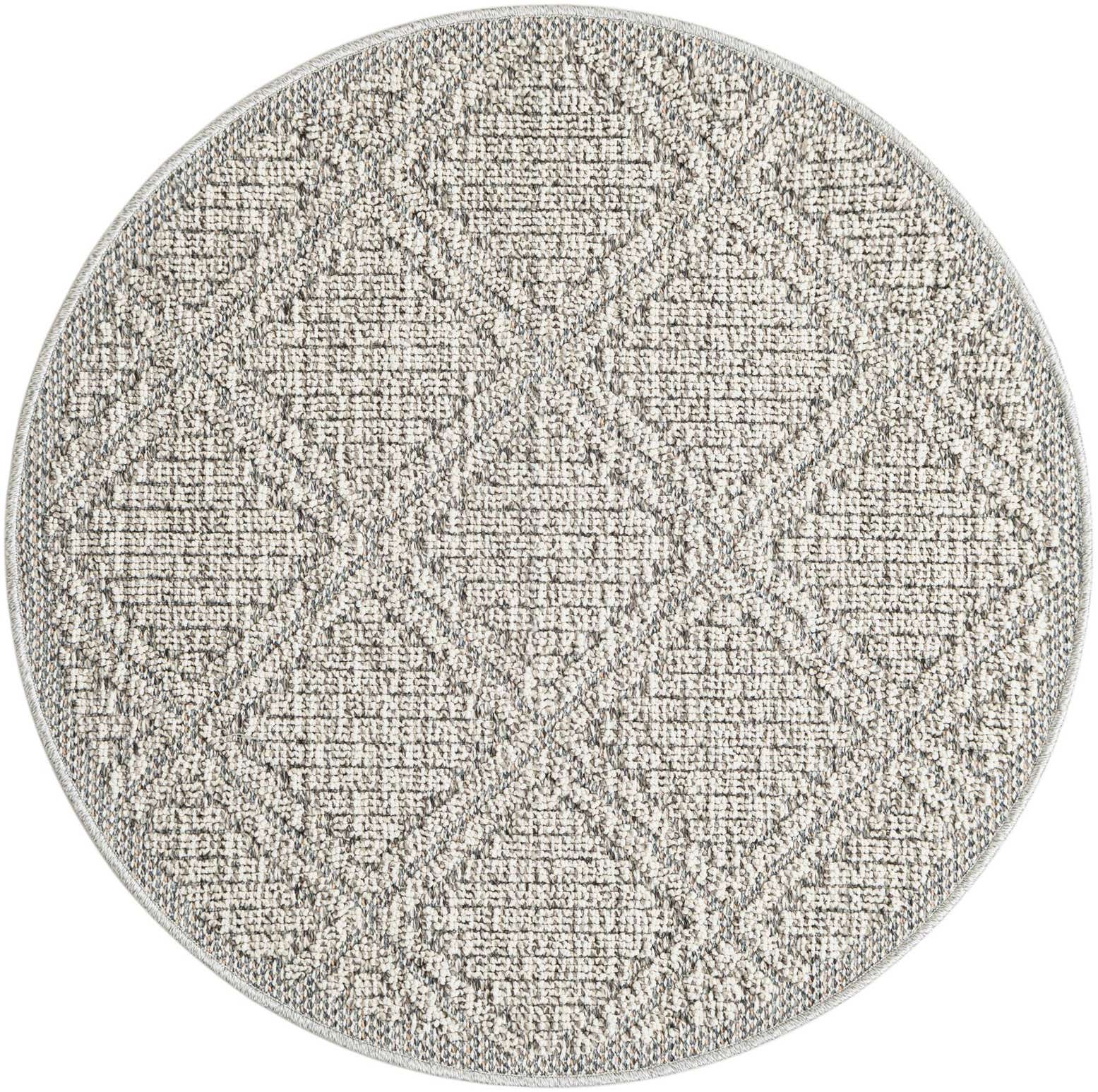 3' 1 x 3' 1 Easy-Clean Lattice Indoor / Outdoor Round Rug