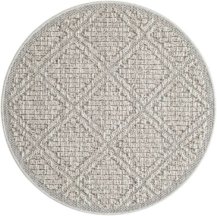 3' 1 x 3' 1 Easy-Clean Lattice Indoor / Outdoor Round Rug