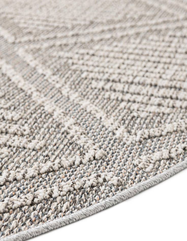 Detail image of 3' 1 x 3' 1 Washable Lattice Indoor / Outdoor Round Rug