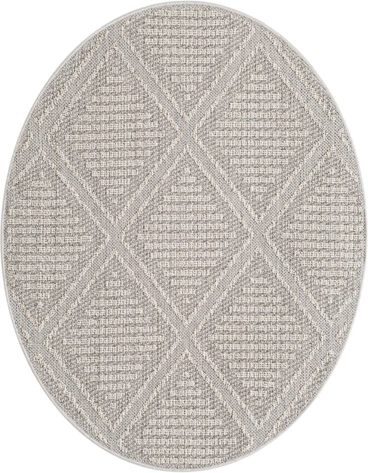 Detail image of 5' 3 x 5' 3 Easy-Clean Lattice Indoor / Outdoor Round Rug