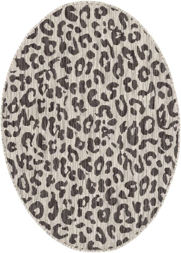 4' x 4' Easy-Clean Safari Indoor / Outdoor Round Rug