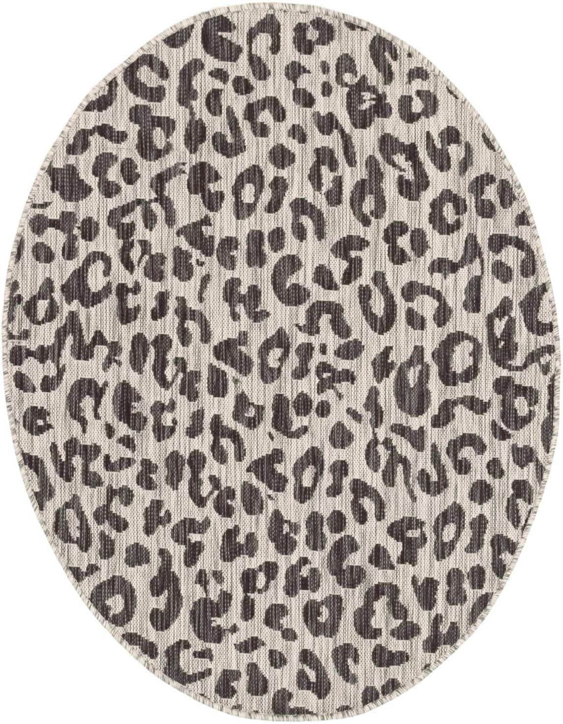 4' x 4' Easy-Clean Safari Indoor / Outdoor Round Rug