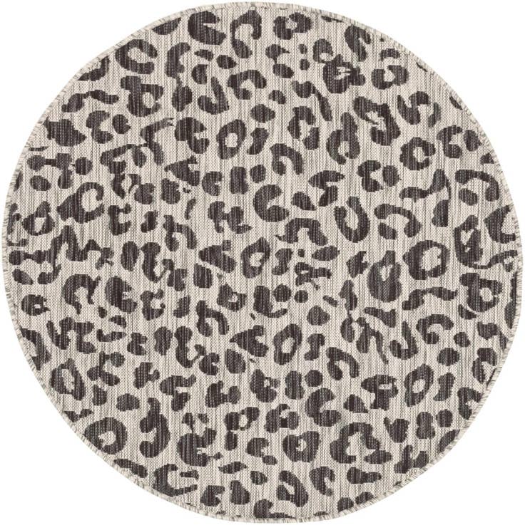 Detail image of 4' x 4' Easy-Clean Safari Indoor / Outdoor Round Rug