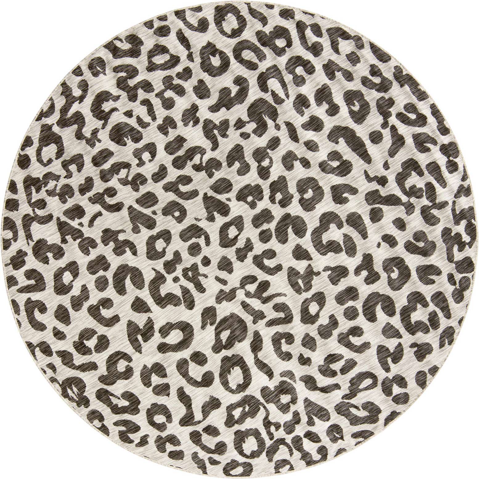 7' 10 x 7' 10 Easy-Clean Safari Indoor / Outdoor Round Rug