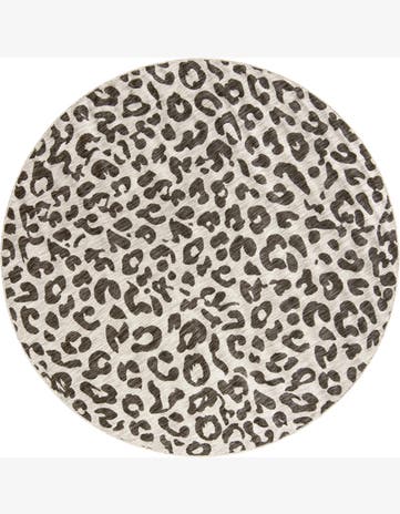 7' 10 x 7' 10 Easy-Clean Safari Indoor / Outdoor Round Rug