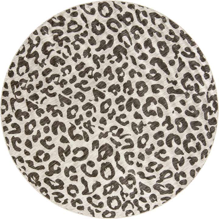 7' 10 x 7' 10 Easy-Clean Safari Indoor / Outdoor Round Rug