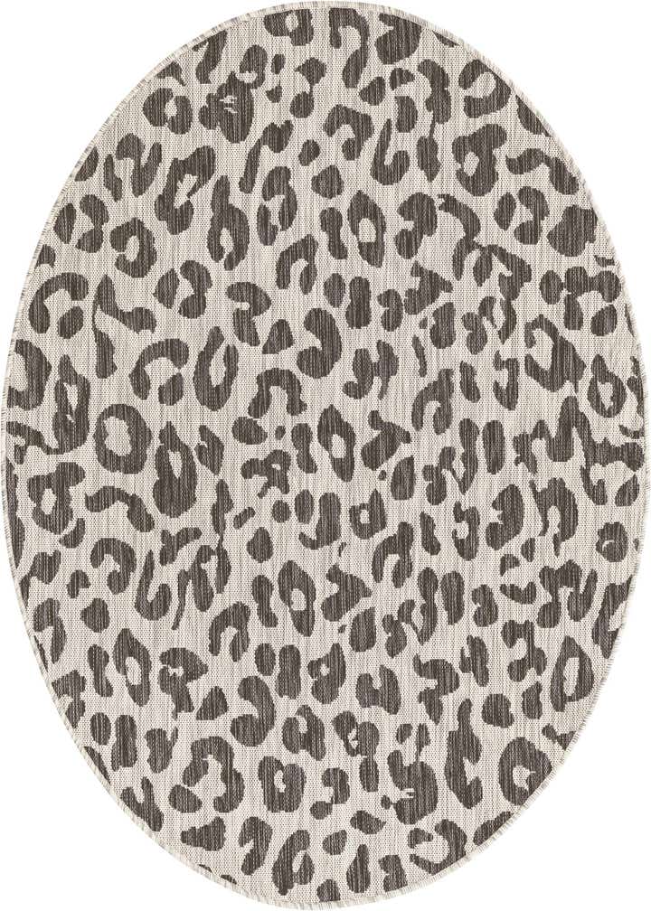 5' 3 x 5' 3 Easy-Clean Safari Indoor / Outdoor Round Rug