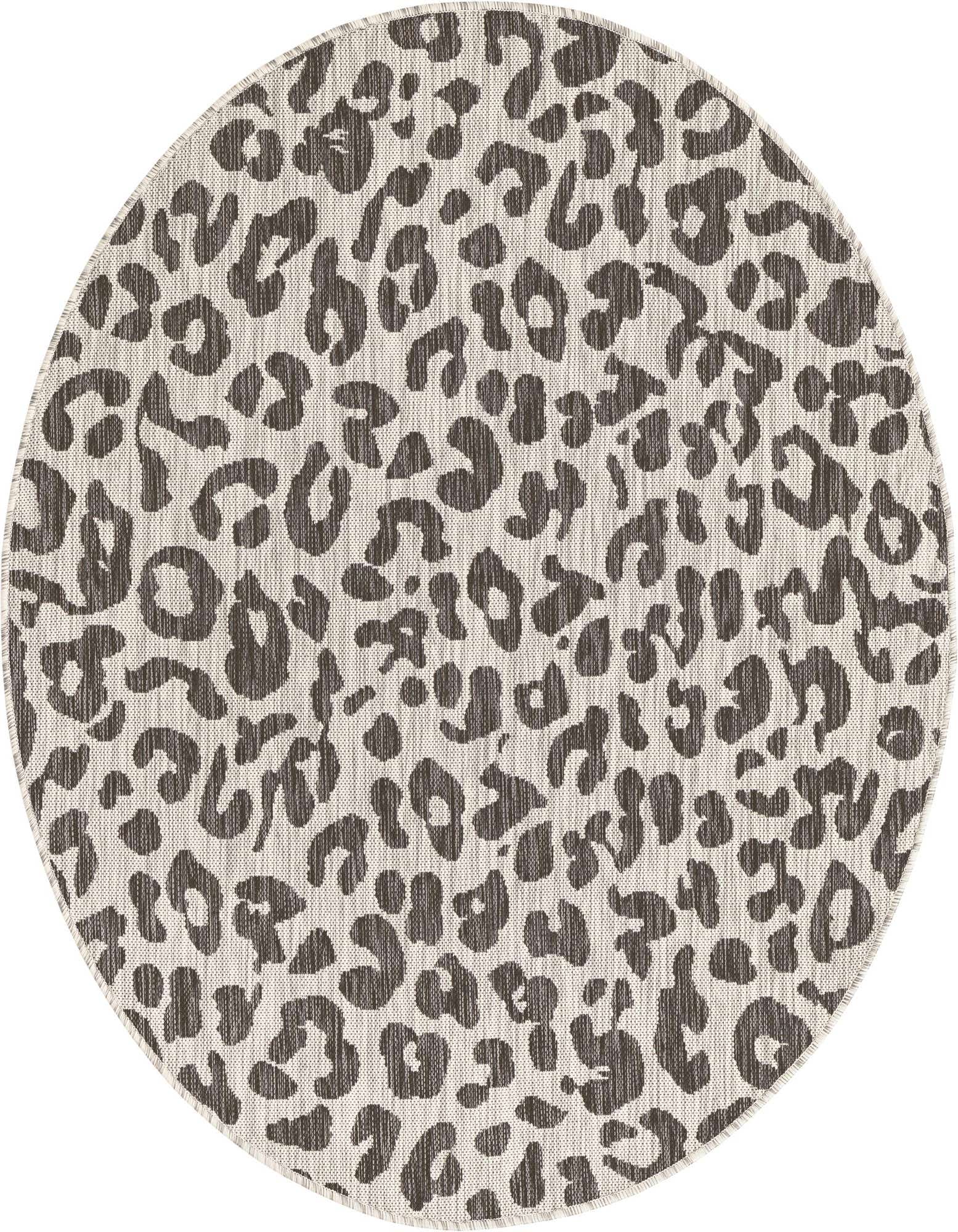 5' 3 x 5' 3 Easy-Clean Safari Indoor / Outdoor Round Rug