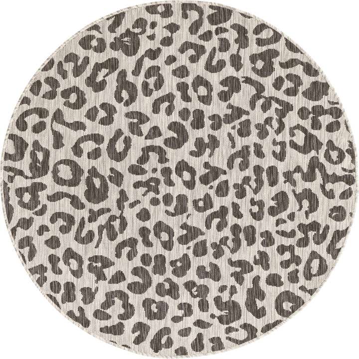5' 3 x 5' 3 Easy-Clean Safari Indoor / Outdoor Round Rug
