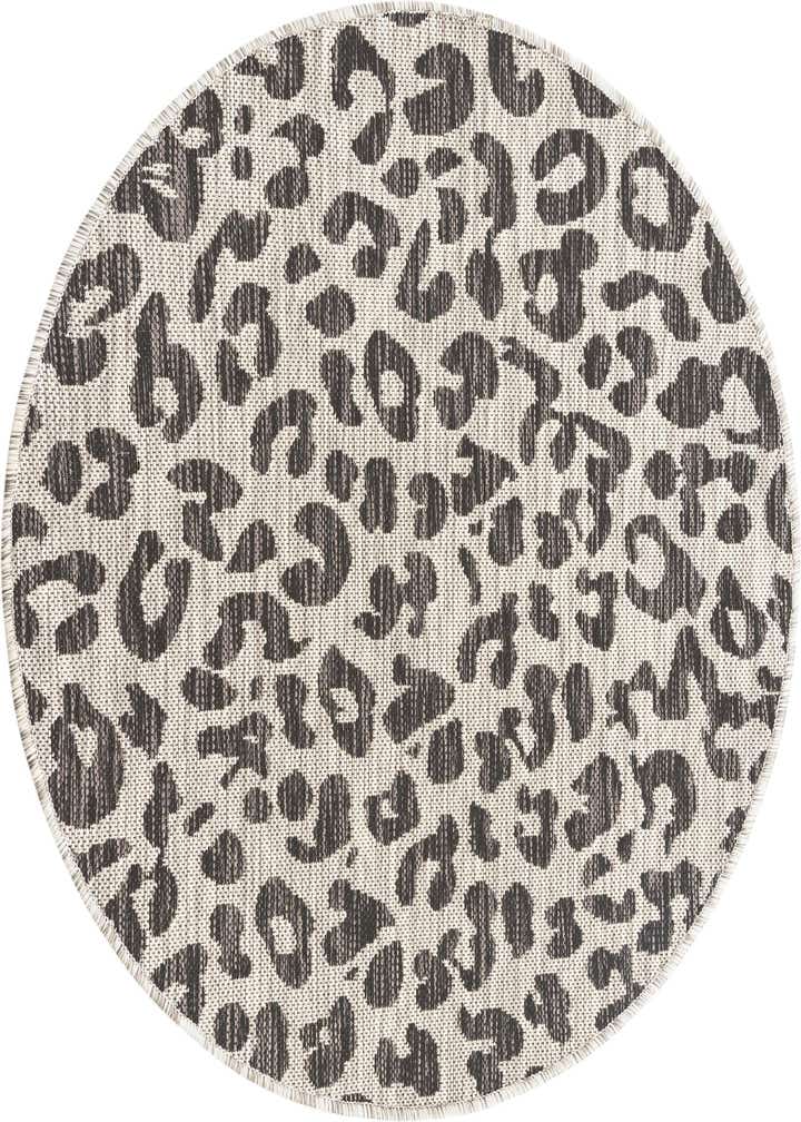 3' x 3' Easy-Clean Safari Indoor / Outdoor Round Rug