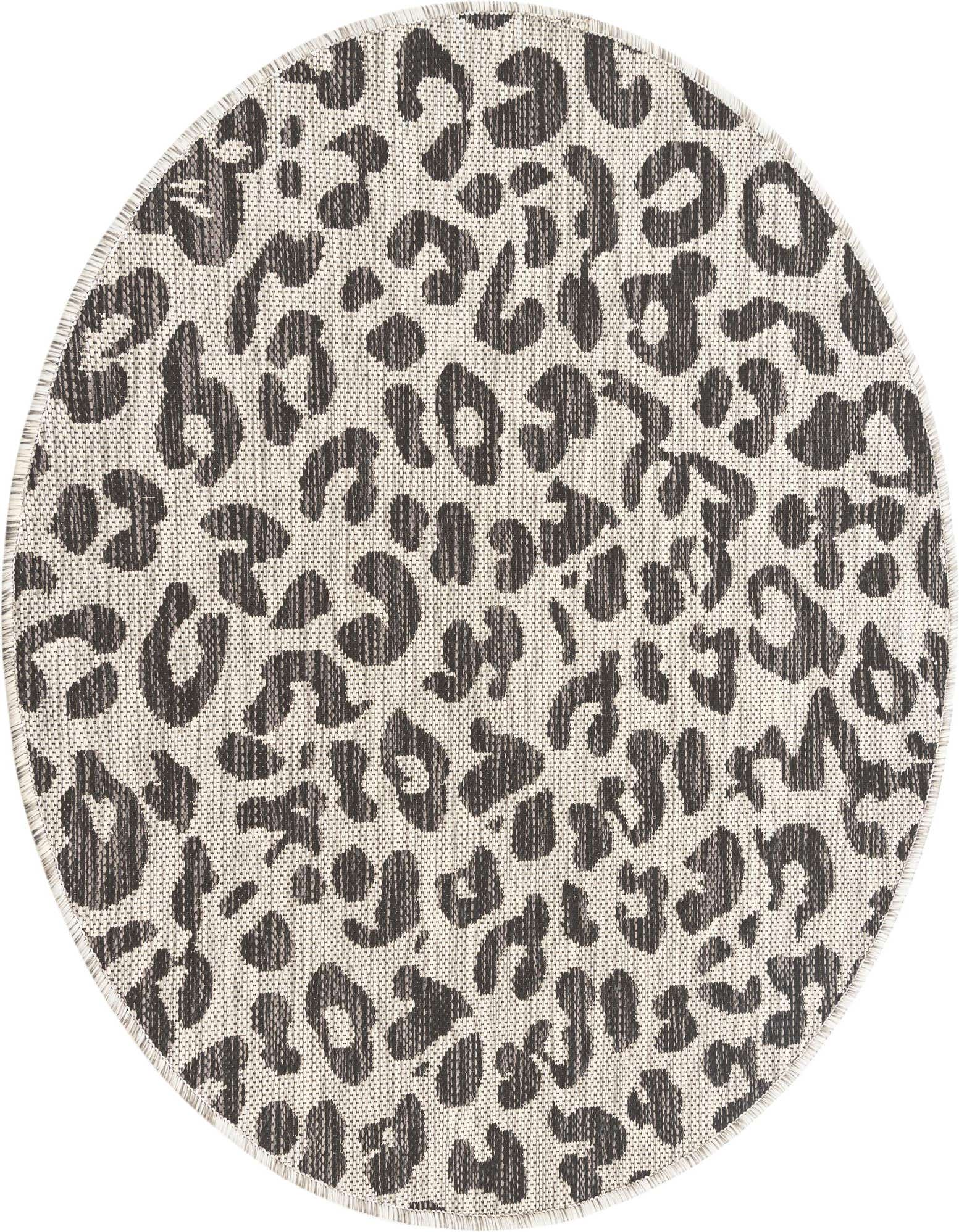 3' x 3' Easy-Clean Safari Indoor / Outdoor Round Rug
