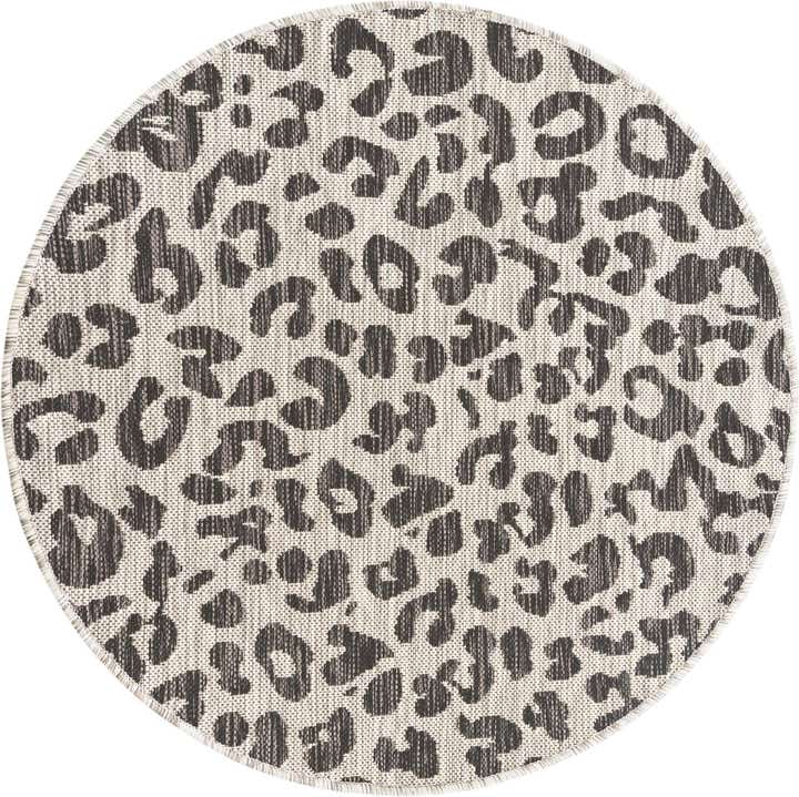 3' x 3' Easy-Clean Safari Indoor / Outdoor Round Rug