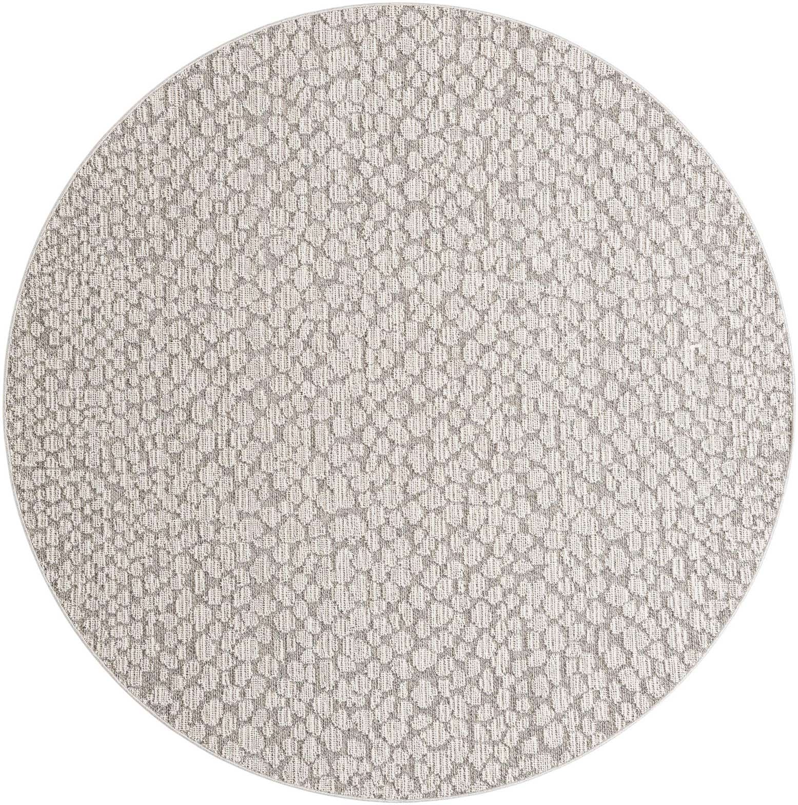 7' 10 x 7' 10 Easy-Clean Safari Indoor / Outdoor Round Rug