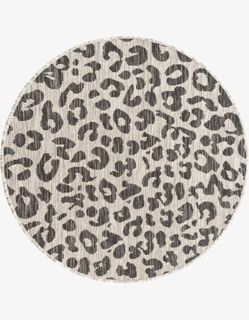 3' x 3' Easy-Clean Safari Indoor / Outdoor Round Rug