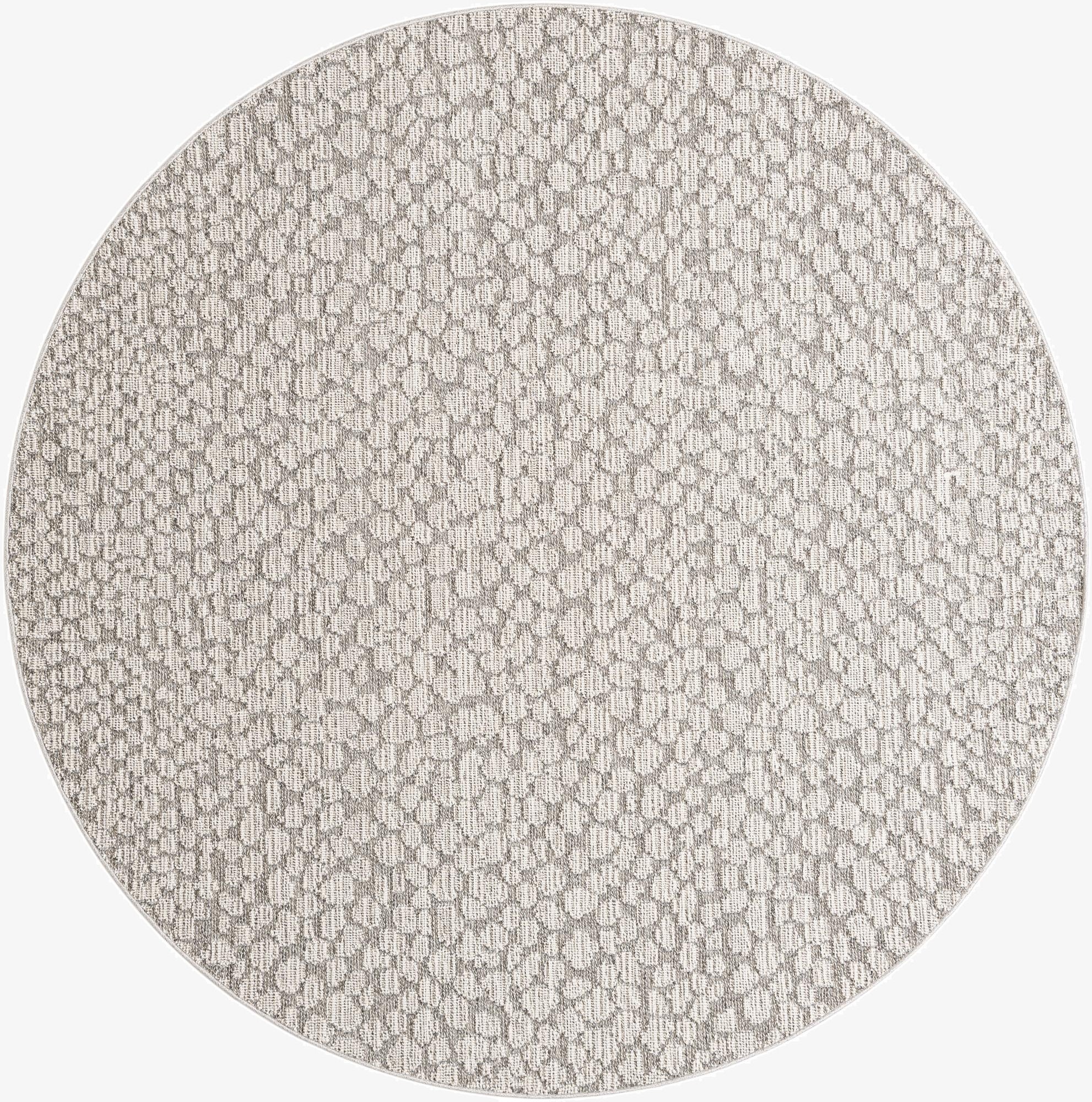 7' 10 x 7' 10  Washable Safari Indoor / Outdoor Round Rug