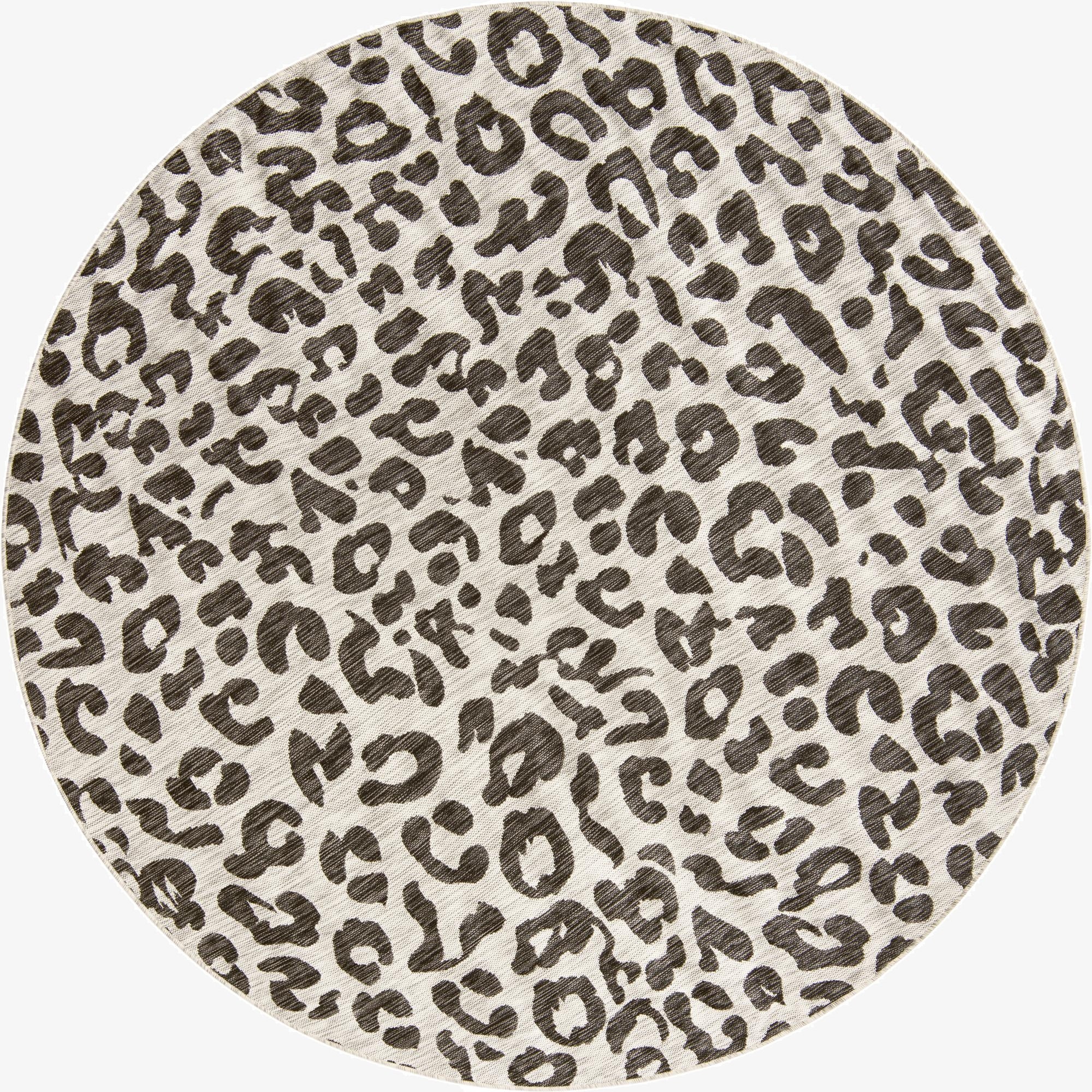 7' 10 x 7' 10  Washable Safari Indoor / Outdoor Round Rug