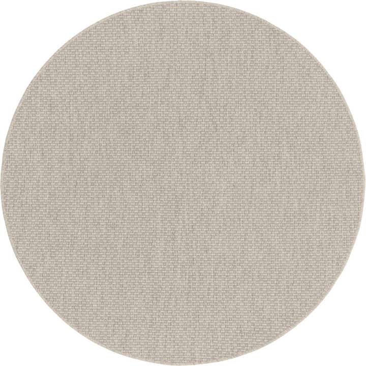 5' 3 x 5' 3 Easy-Clean Solid Indoor / Outdoor Round Rug