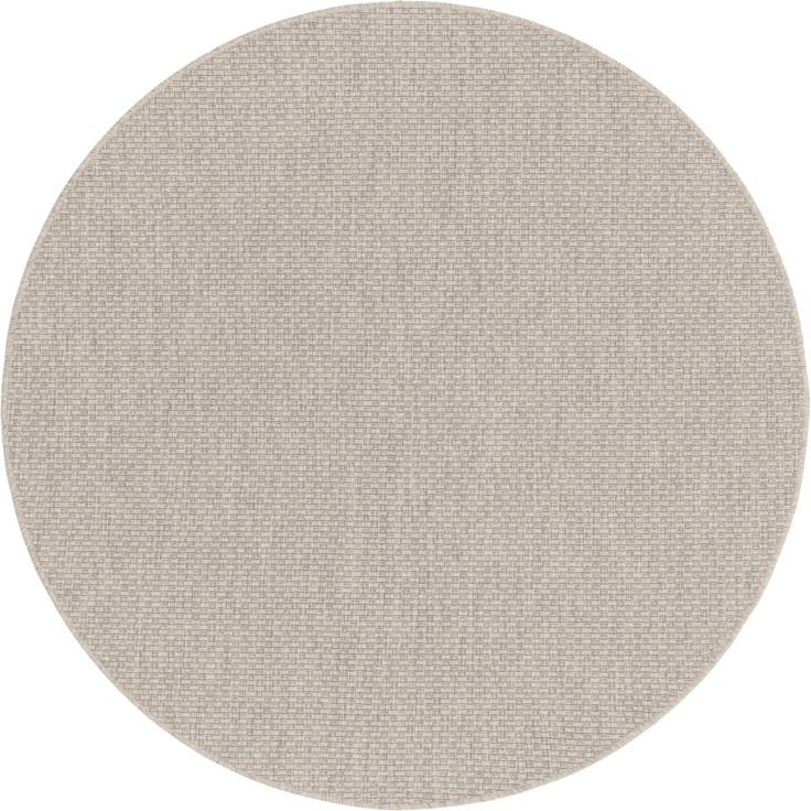 Detail image of 5' 3 x 5' 3 Easy-Clean Solid Indoor / Outdoor Round Rug