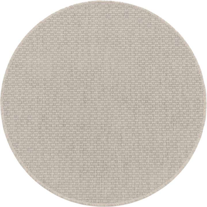 3' x 3' Easy-Clean Solid Indoor / Outdoor Round Rug