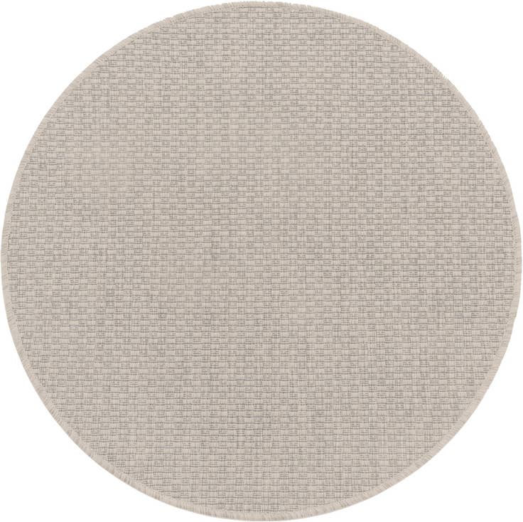 Detail image of 3' x 3' Easy-Clean Solid Indoor / Outdoor Round Rug
