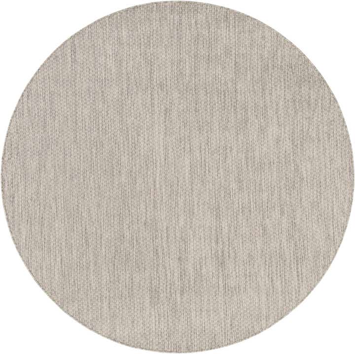 6' x 6' Easy-Clean Solid Indoor / Outdoor Round Rug