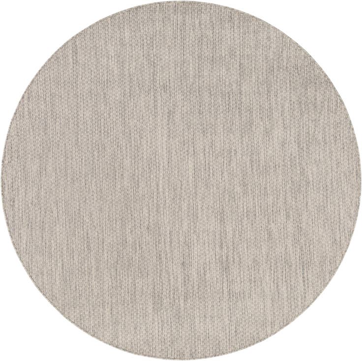 Detail image of 6' x 6' Easy-Clean Solid Indoor / Outdoor Round Rug