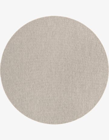 7' 10 x 7' 10 Easy-Clean Solid Indoor / Outdoor Round Rug