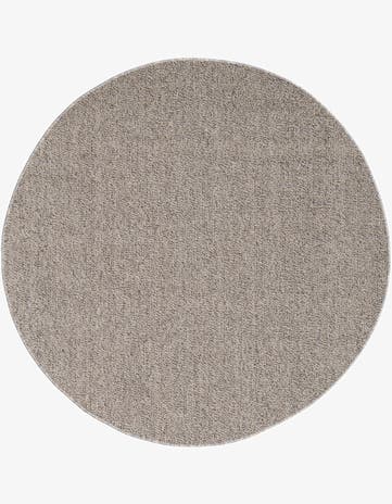 5' 3 x 5' 3 Easy-Clean Solid Indoor / Outdoor Round Rug