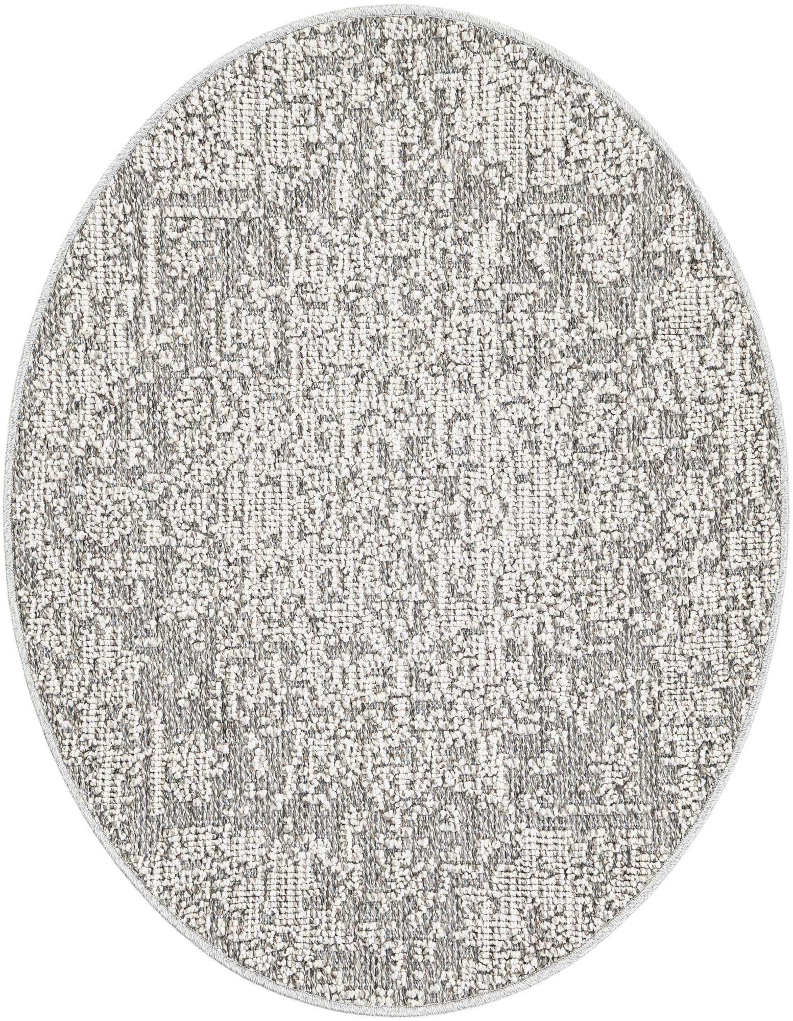 3' 1 x 3' 1 Easy-Clean Traditional Indoor / Outdoor Round Rug