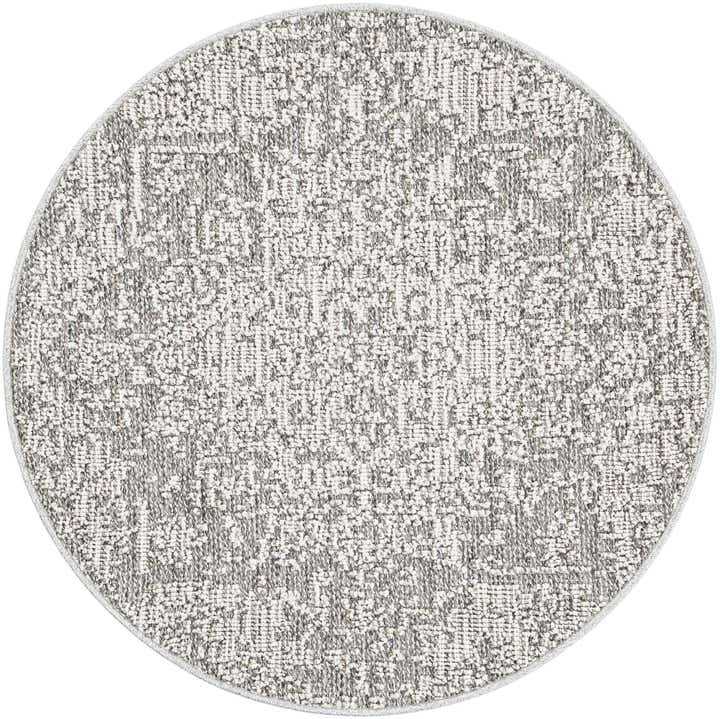 3' 1 x 3' 1 Easy-Clean Traditional Indoor / Outdoor Round Rug