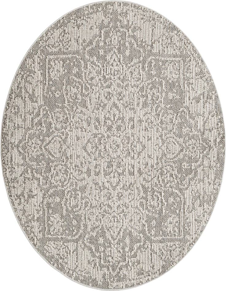 Detail image of 5' 3 x 5' 3 Easy-Clean Traditional Indoor / Outdoor Round Rug