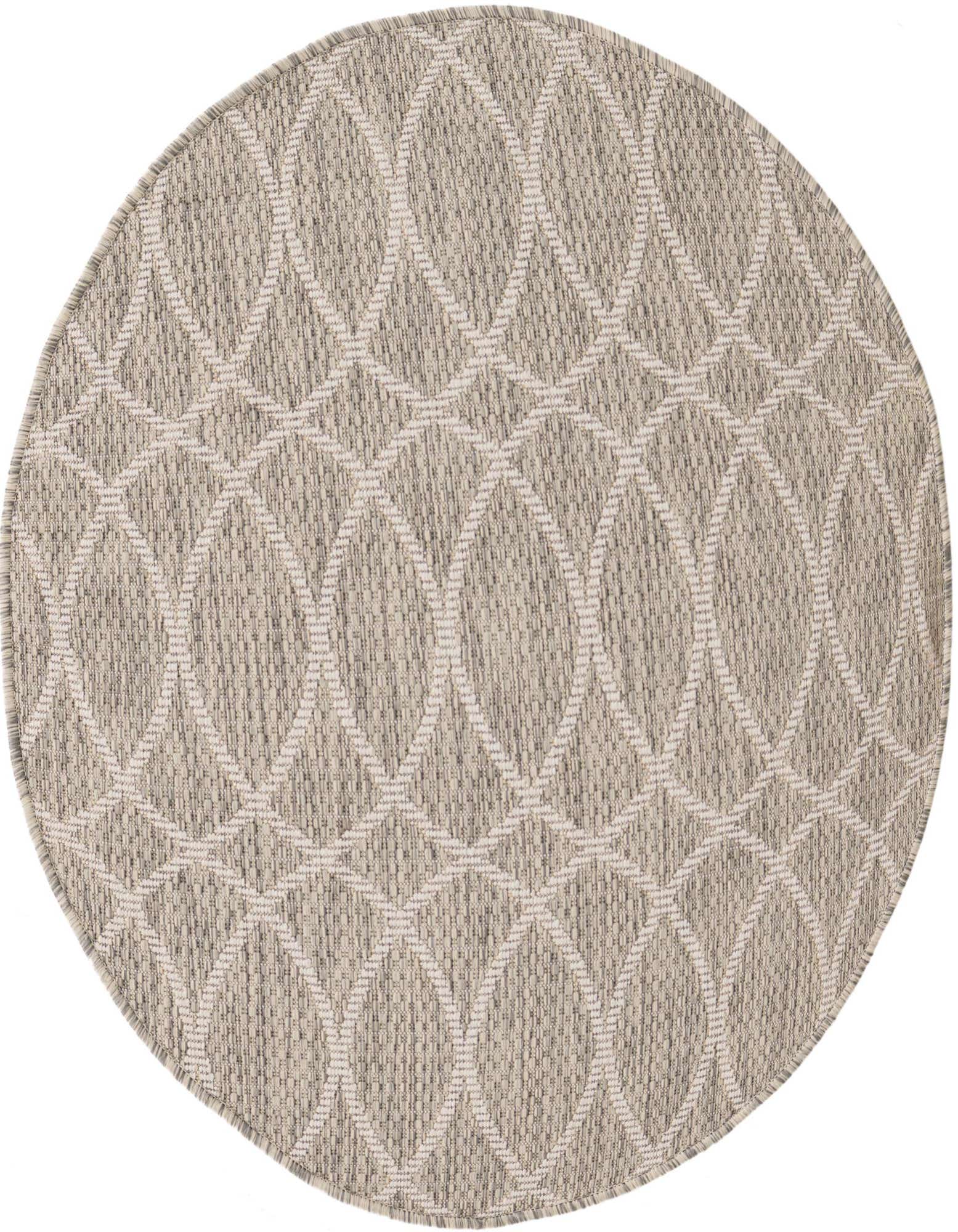 3' x 3' Easy-Clean Trellis Indoor / Outdoor Round Rug