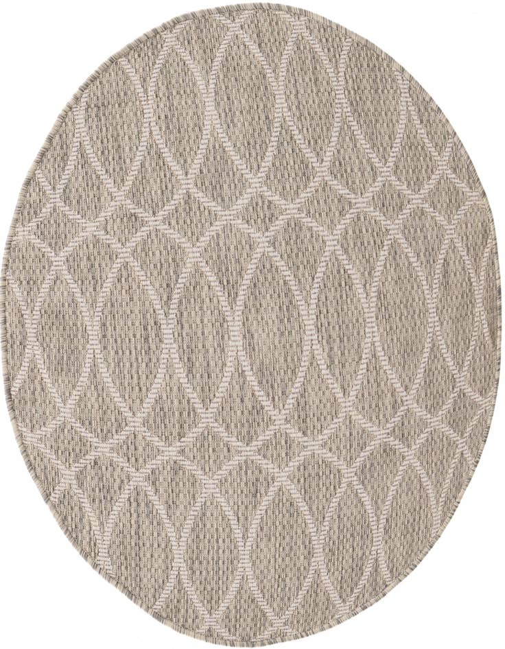 Detail image of 3' x 3' Easy-Clean Trellis Indoor / Outdoor Round Rug