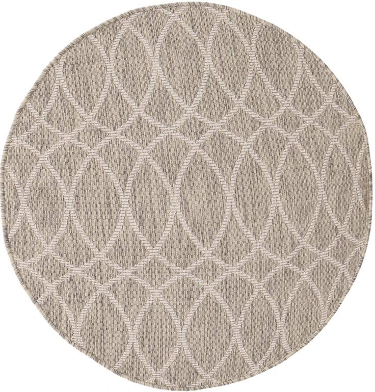 Detail image of 3' x 3' Easy-Clean Trellis Indoor / Outdoor Round Rug