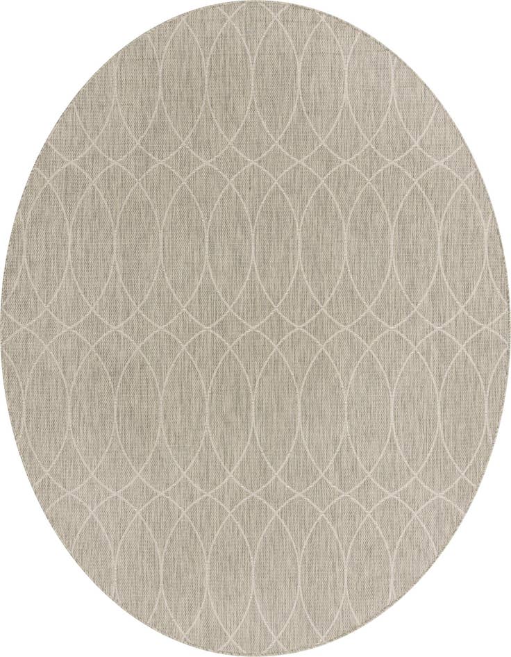 Detail image of 10' x 10' Easy-Clean Trellis Indoor / Outdoor Round Rug