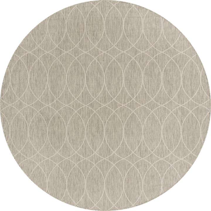 10' x 10' Easy-Clean Trellis Indoor / Outdoor Round Rug