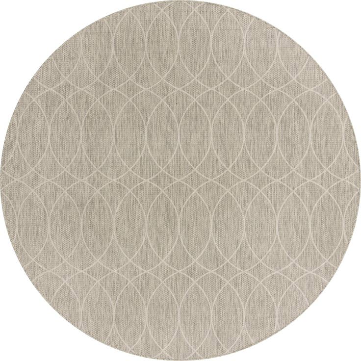 Detail image of 10' x 10' Easy-Clean Trellis Indoor / Outdoor Round Rug