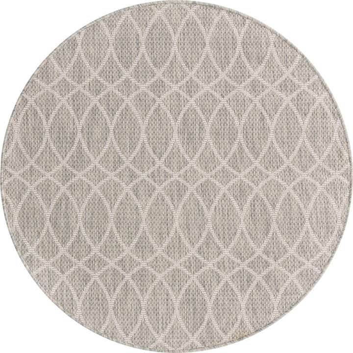 4' x 4' Easy-Clean Trellis Indoor / Outdoor Round Rug