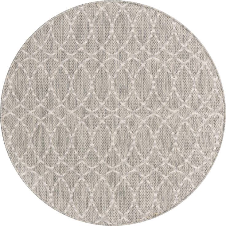 Detail image of 4' x 4' Easy-Clean Trellis Indoor / Outdoor Round Rug