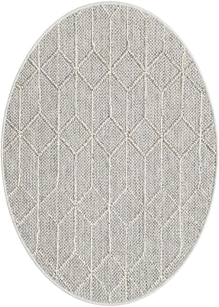 3' 1 x 3' 1 Easy-Clean Trellis Indoor / Outdoor Round Rug