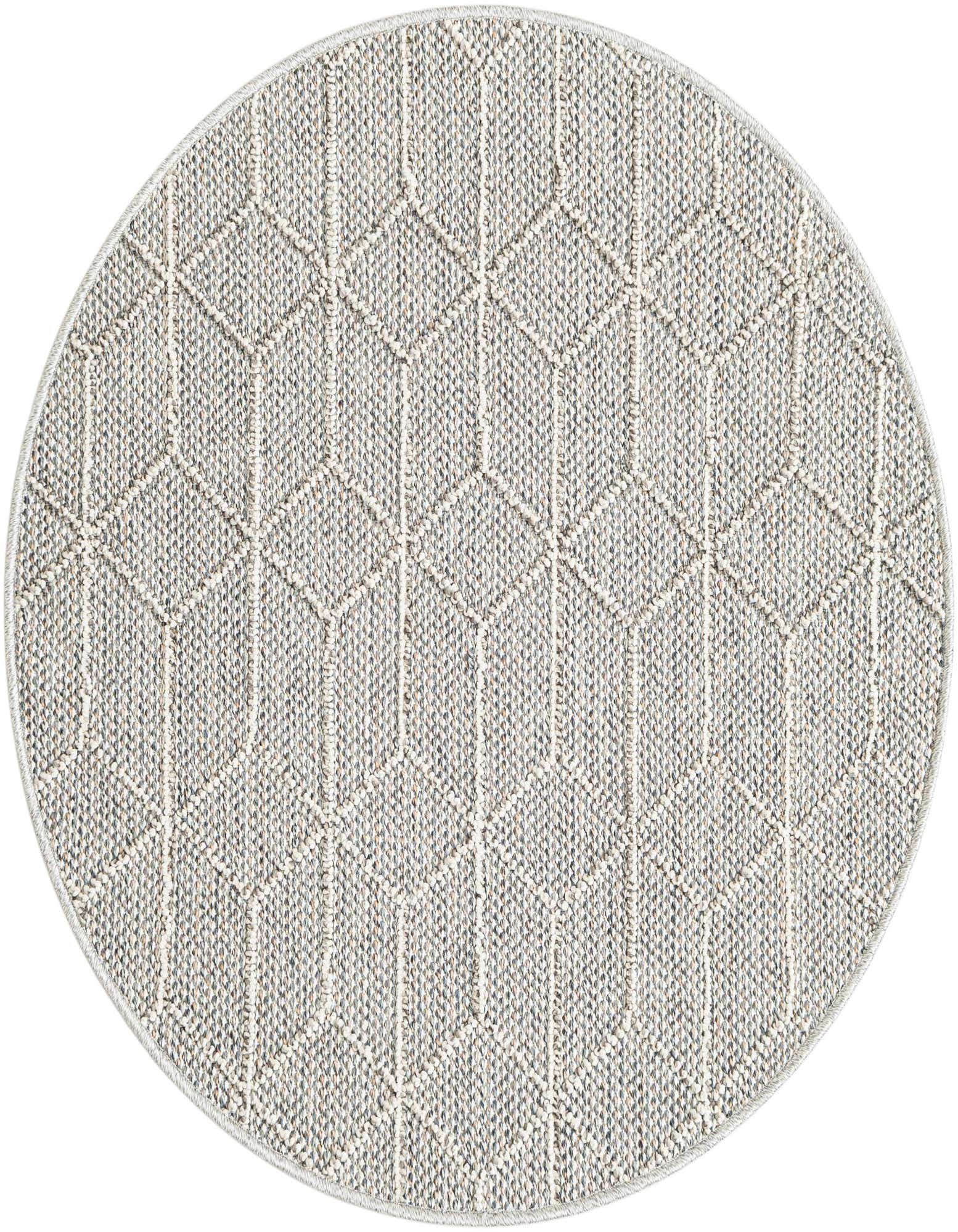 3' 1 x 3' 1 Easy-Clean Trellis Indoor / Outdoor Round Rug