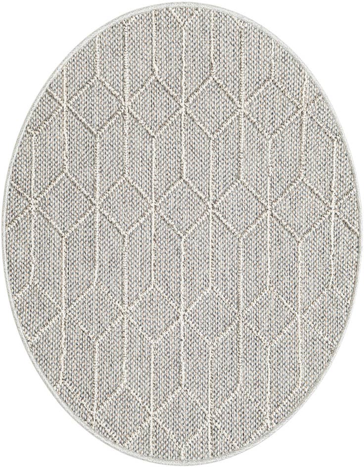 Detail image of 3' 1 x 3' 1 Easy-Clean Trellis Indoor / Outdoor Round Rug