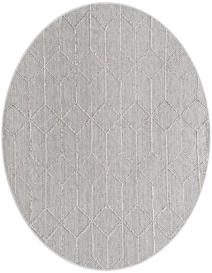 Detail image of 5' 3 x 5' 3 Easy-Clean Trellis Indoor / Outdoor Round Rug